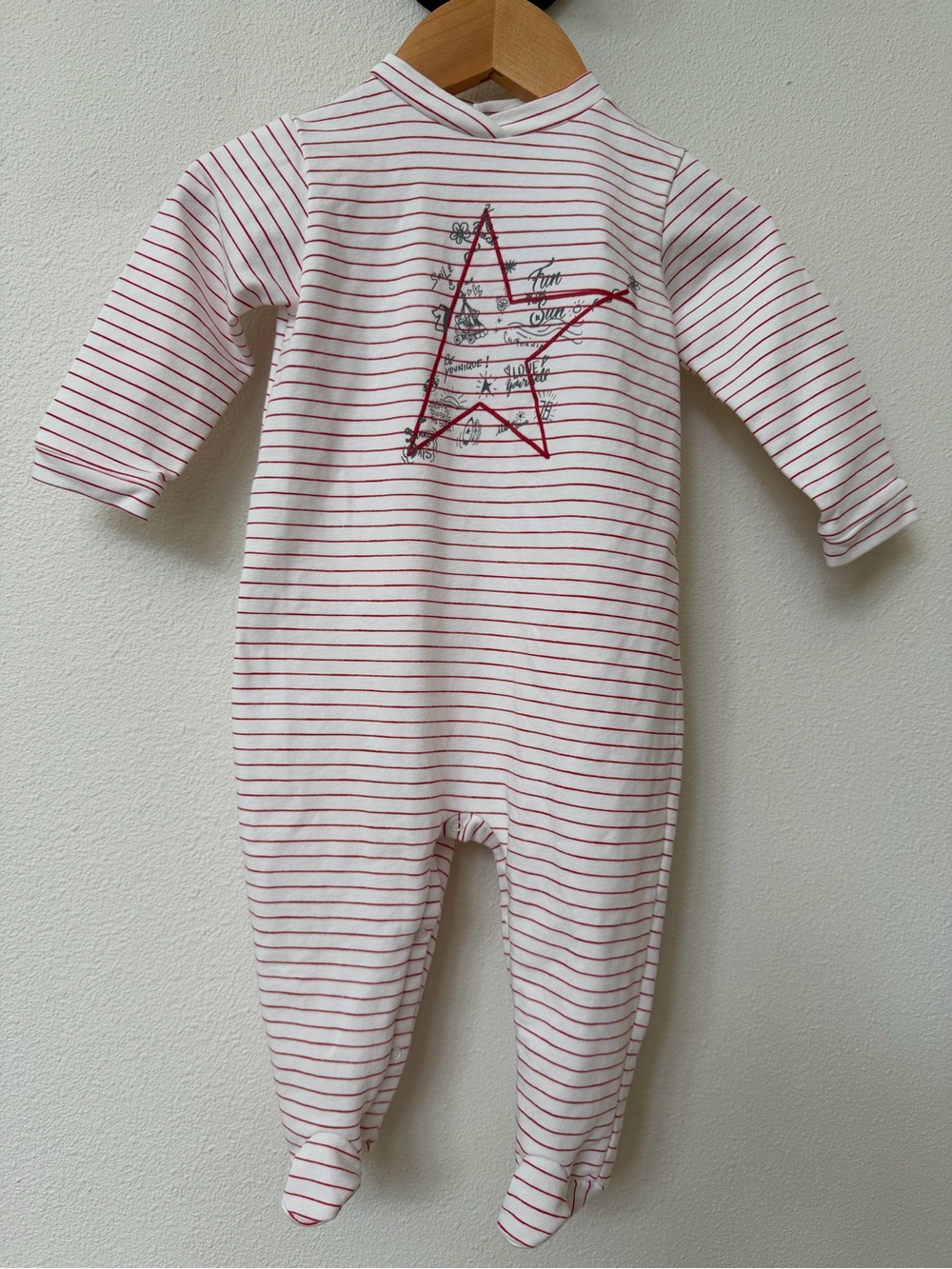 NWOT Golden Goose Stripes & Doodles Baby Onesie